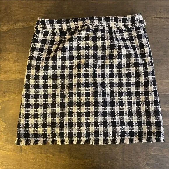 Carolina Belle Black and White Plaid Skirt - Picture 4 of 5